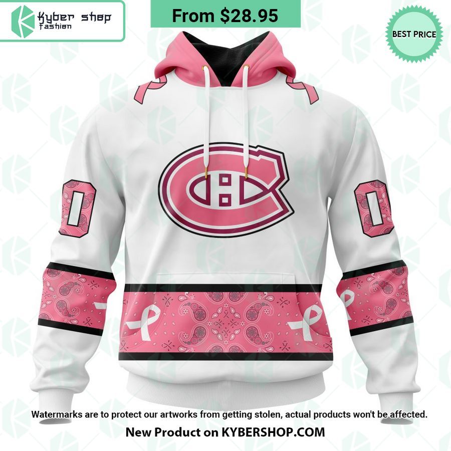 Montreal Canadiens In October We Wear Pink Breast Cancer Shirt