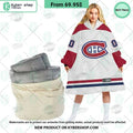 Montreal Canadiens white Hoodie Blanket