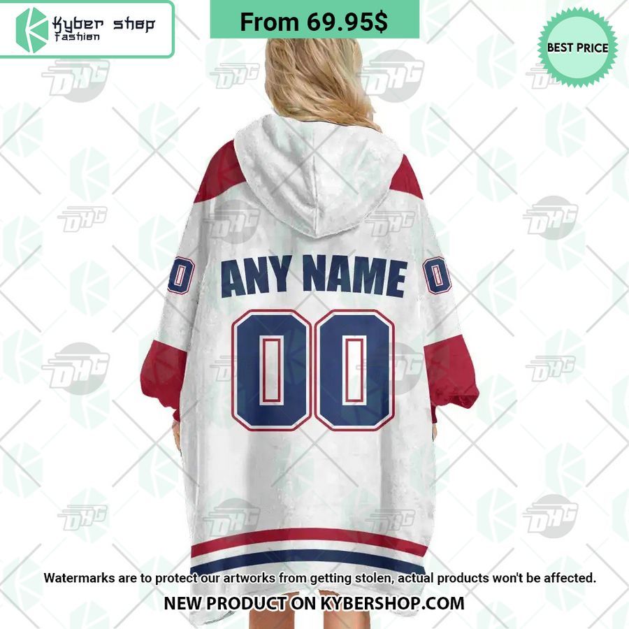 Montreal Canadiens white Hoodie Blanket