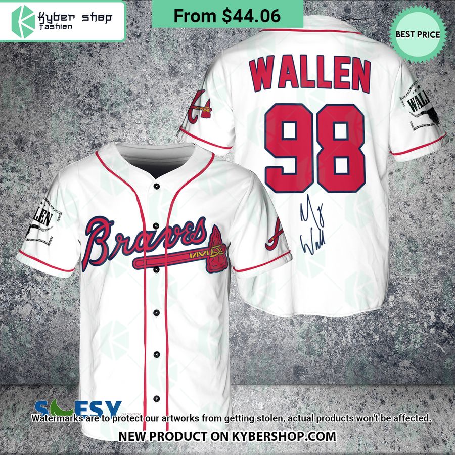 Morgan Wallen 98 Atlanta Braves Baseball Jersey