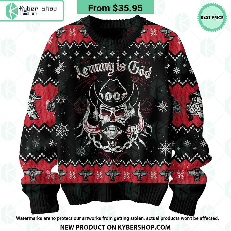 Motörhead Lemmy Is God Christmas Sweater