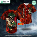 My Hero Academia Midoriya Izuku Skull CUSTOM Baseball Jersey