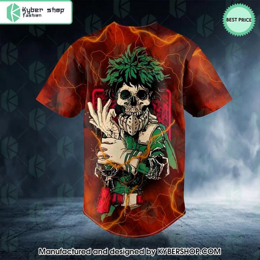 My Hero Academia Midoriya Izuku Skull CUSTOM Baseball Jersey