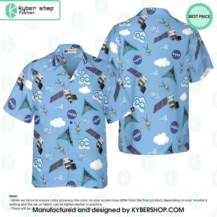 NASA OCI Light Blue Hawaiian Shirt
