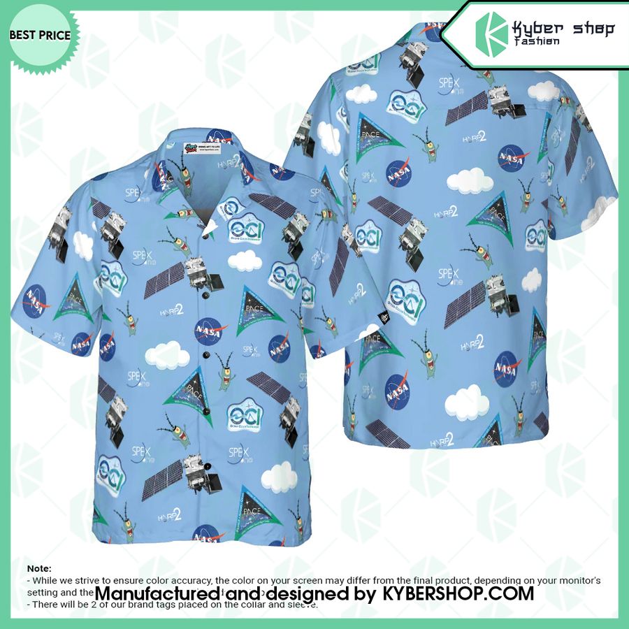 NASA OCI Light Blue Hawaiian Shirt