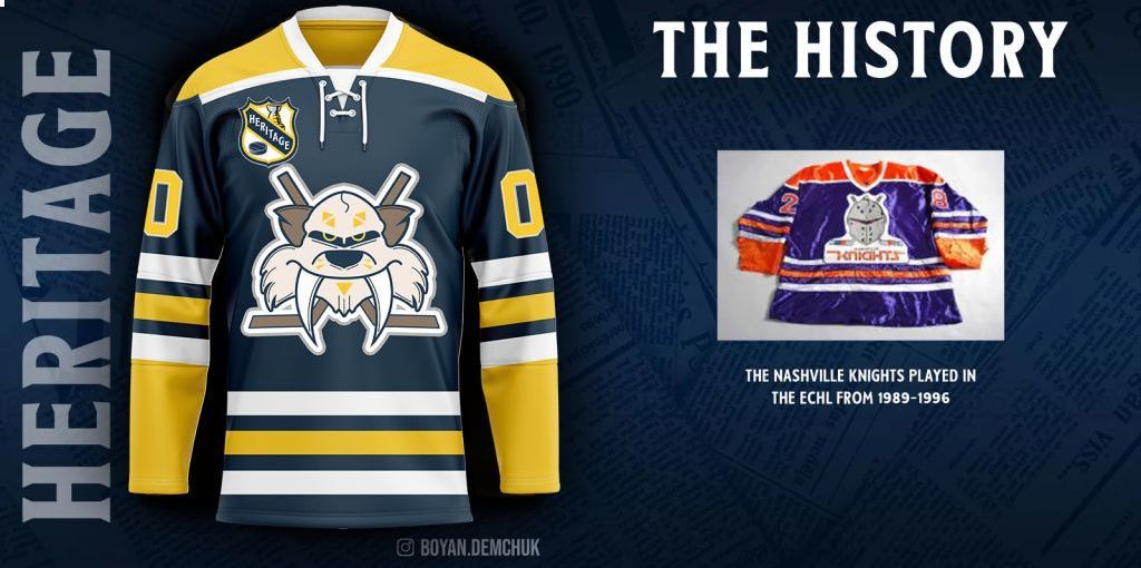 Nashville Predators Heritage Concepts team logo Hockey Jersey