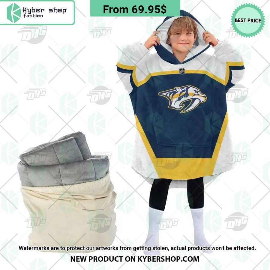 Nashville Predators Hoodie Blanket