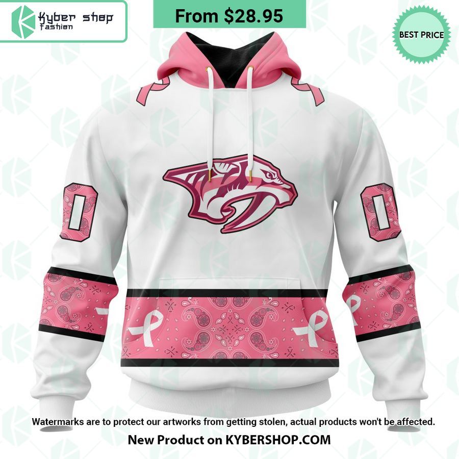 Nashville Predators In October We Wear Pink Breast Cancer Shirt