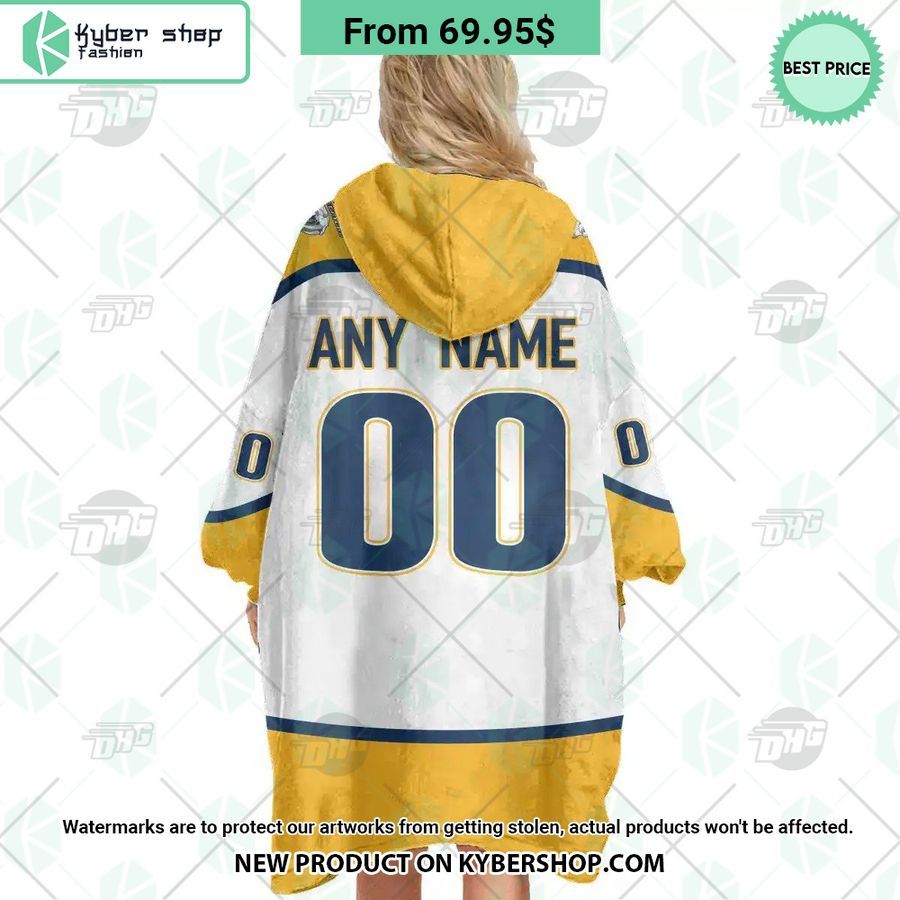 Nashville Predators white Hoodie Blanket
