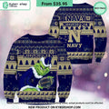 Navy Midshipmen Grinch Christmas Sweater