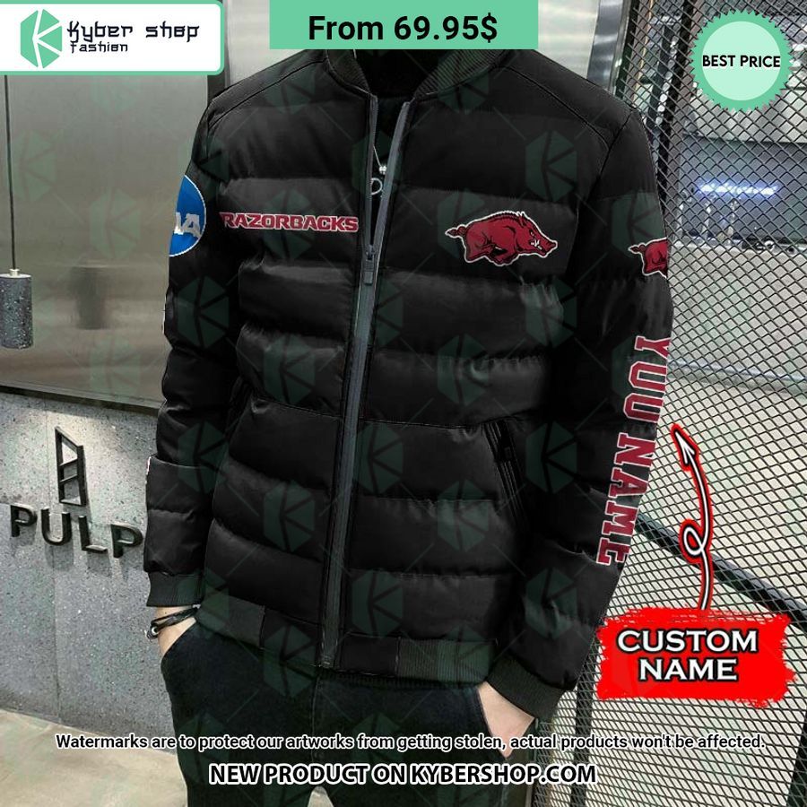 NCAA Arkansas Razorbacks CUSTOM Puffer Down Jacket