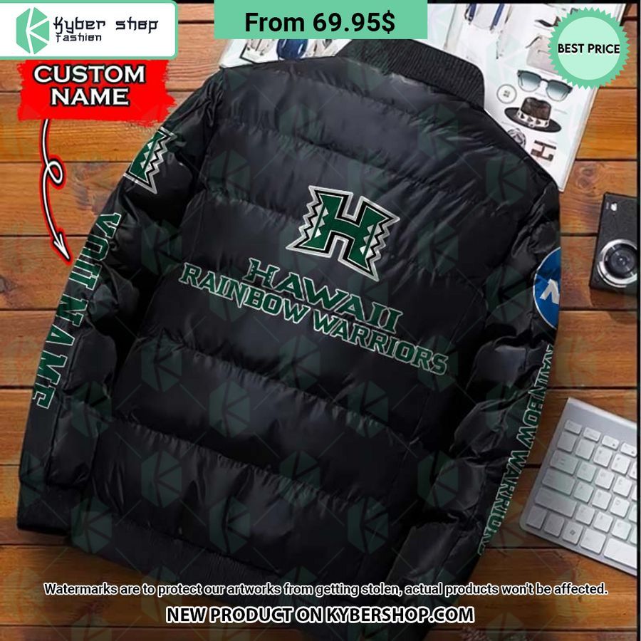 NCAA Hawaii Rainbow Warriors CUSTOM Puffer Down Jacket