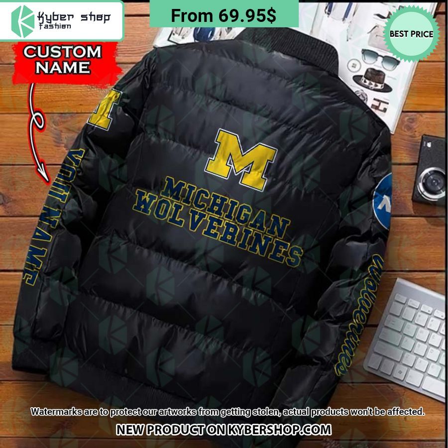 NCAA Michigan Wolverines CUSTOM Puffer Down Jacket