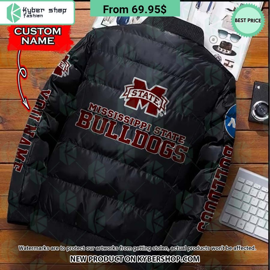 NCAA Mississippi State Bulldogs CUSTOM Puffer Down Jacket