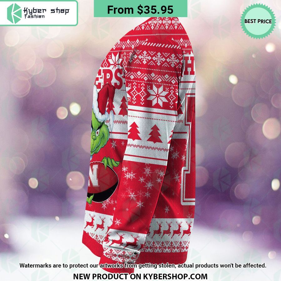 Nebraska Cornhuskers Grinch Christmas Sweater