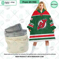 New Jersey Devils green Hoodie Blanket