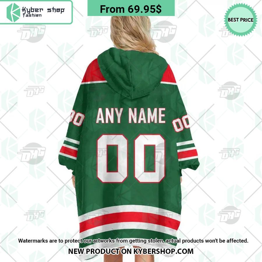 New Jersey Devils green Hoodie Blanket