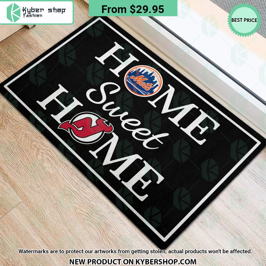 New Jersey Devils New York Mets NHome Sweet Home Doormat