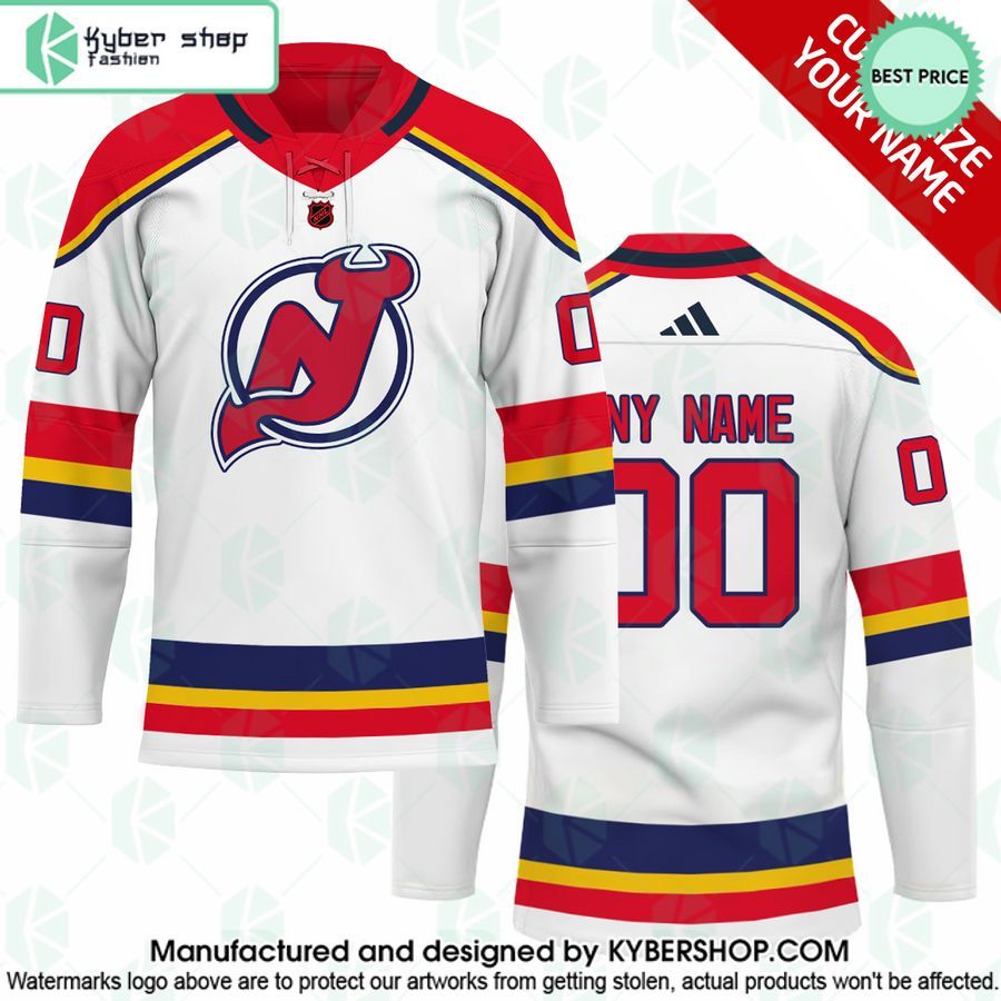 New Jersey Devils Reverse Retro CUSTOM Hockey Jersey