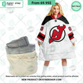 New Jersey Devils white Hoodie Blanket