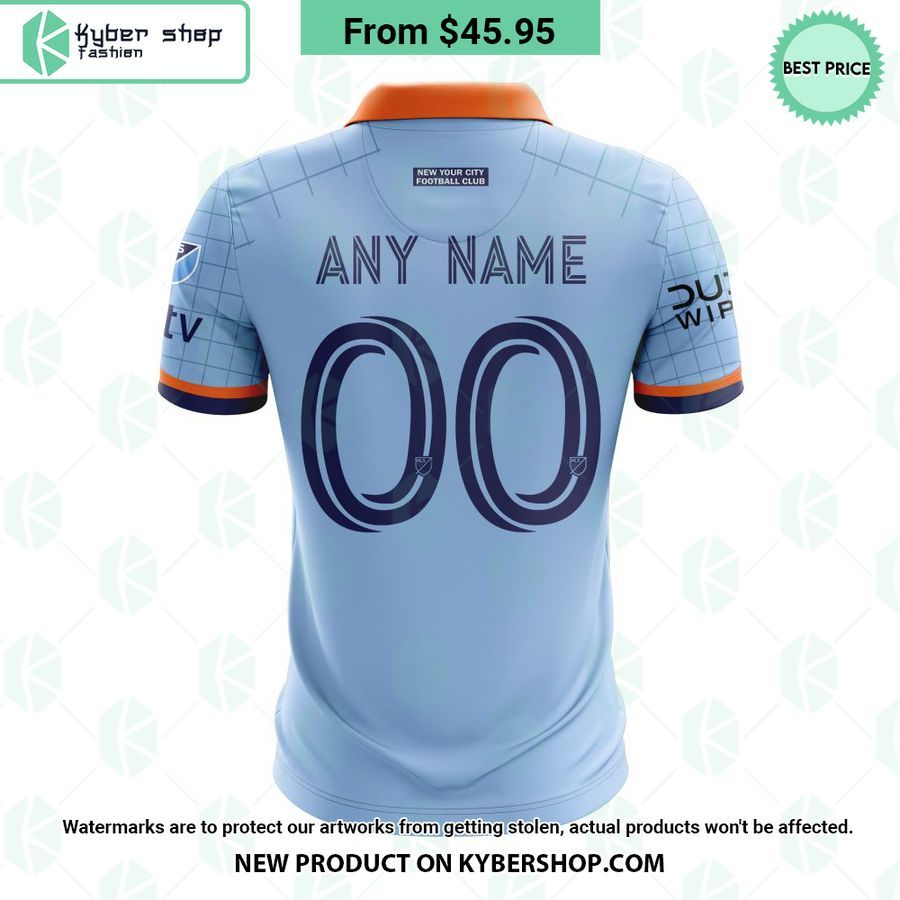 New York City FC 2023 Home The Interboro MLS CUSTOM Polo Shirt