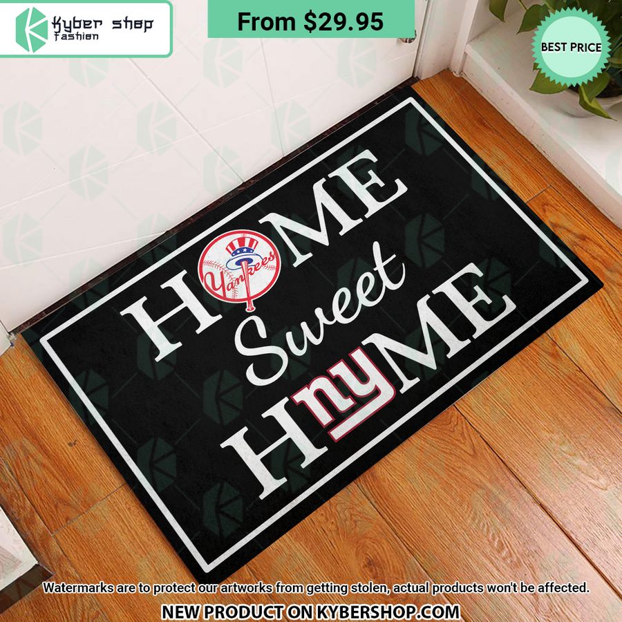 New York Giants New York Yankees Home Sweet Home Doormat