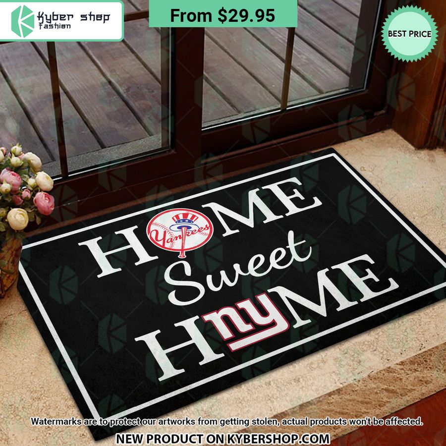 New York Giants New York Yankees Home Sweet Home Doormat