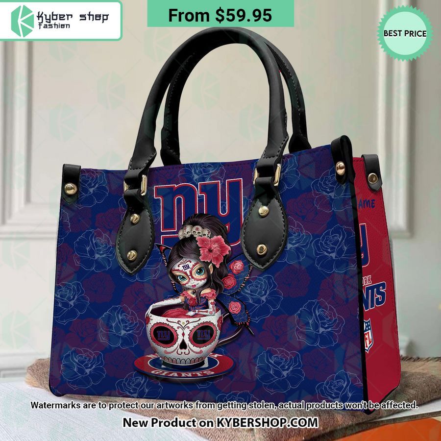 New York Giants Sugar Skull Girl Leather Bag