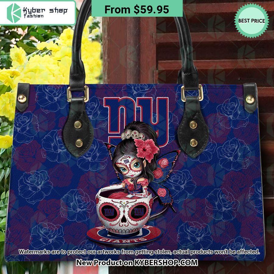 New York Giants Sugar Skull Girl Leather Bag