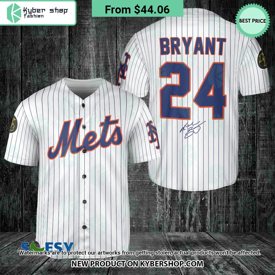 New York Mets Kobe Bryant 24 Baseball Jersey
