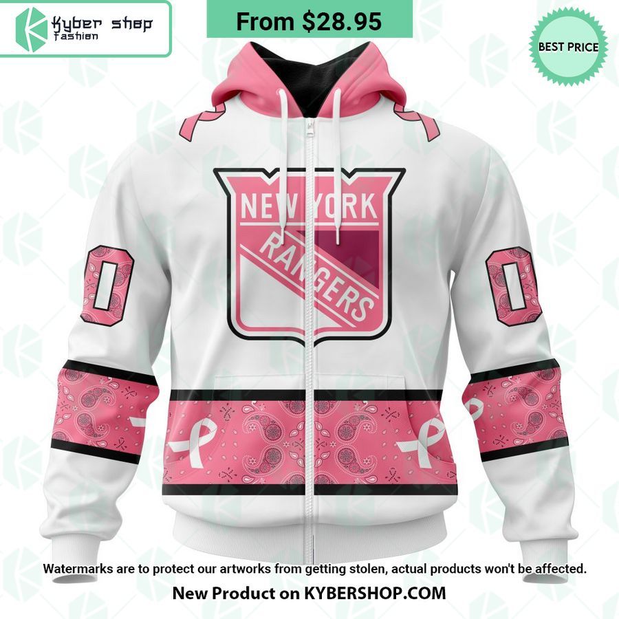 New York Rangers In October We Wear Pink Breast Cancer Shirt