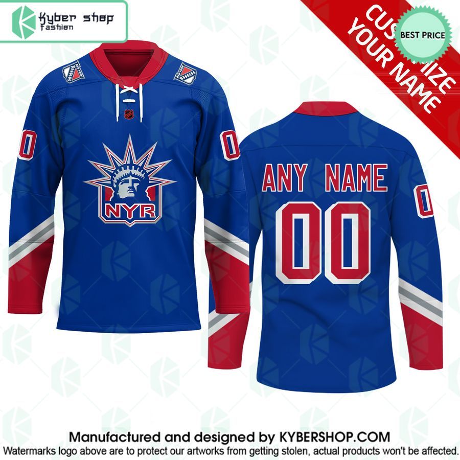 New York Rangers Reverse Retro CUSTOM Hockey Jersey
