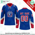 New York Rangers Reverse Retro CUSTOM Hockey Jersey