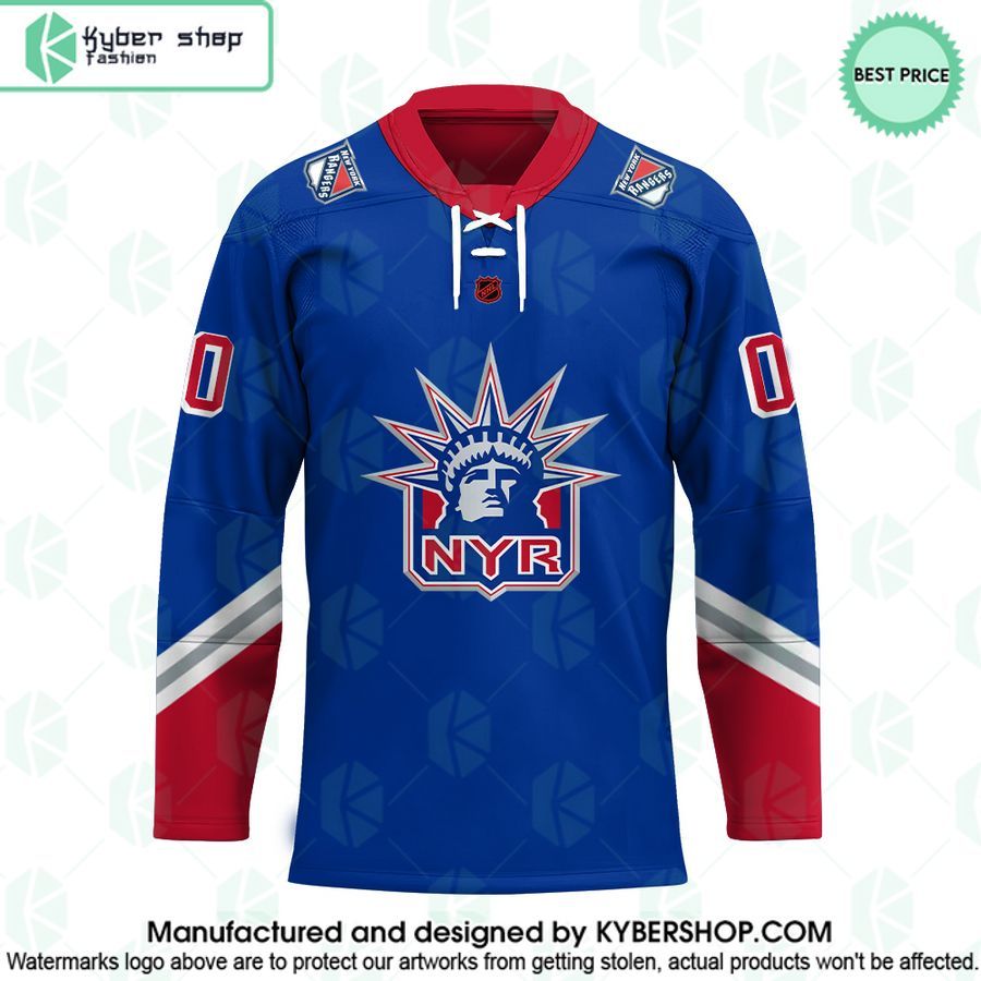 New York Rangers Reverse Retro CUSTOM Hockey Jersey