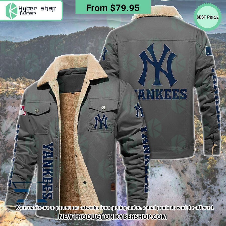 New York Yankees MLB Fleece Leather Jacket