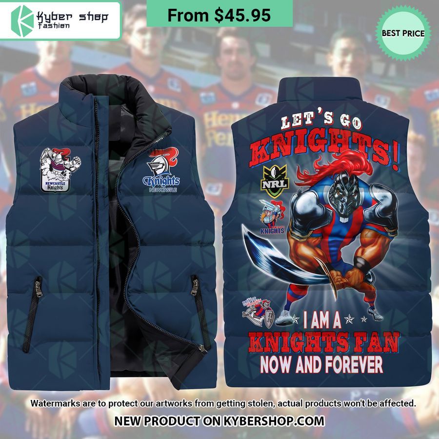 Newcastle Knights Sleeveless Puffer Down Jacket