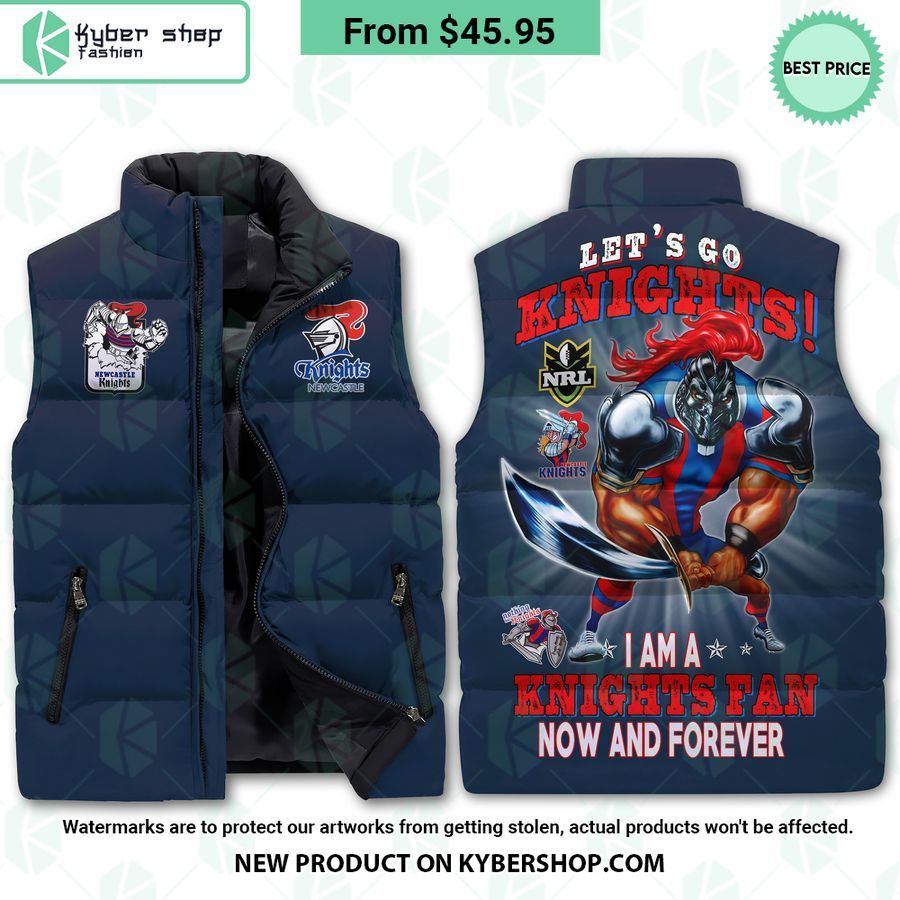 Newcastle Knights Sleeveless Puffer Down Jacket