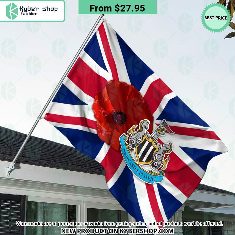 Newcastle United Remembrance day Flag