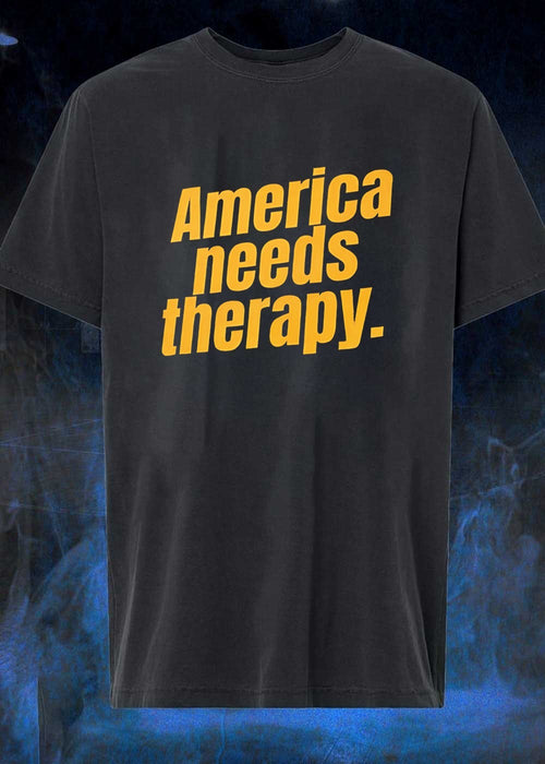 America Needs Therapy Brown T-Shirt