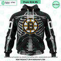 NHL Boston Bruins Skeleton Costume Halloween CUSTOM Hoodie