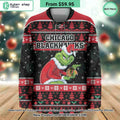 NHL Chicago Blackhawks Grinch Hockey Jersey