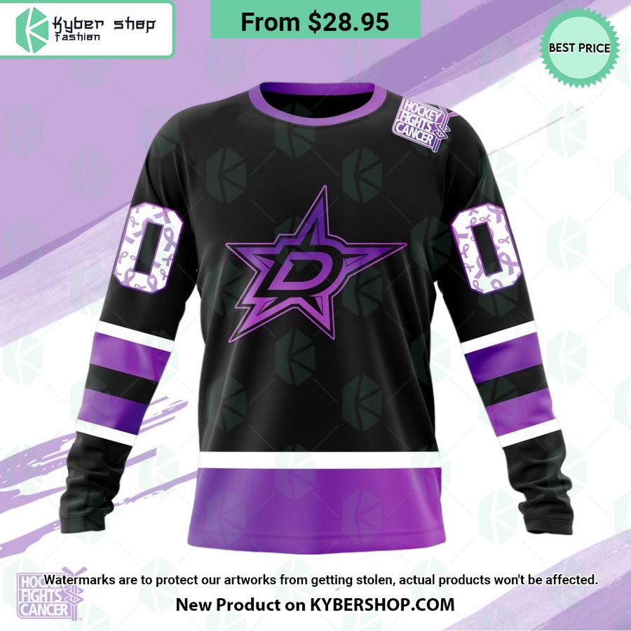 NHL Dallas Stars Hockey Fights Cancer Hoodie