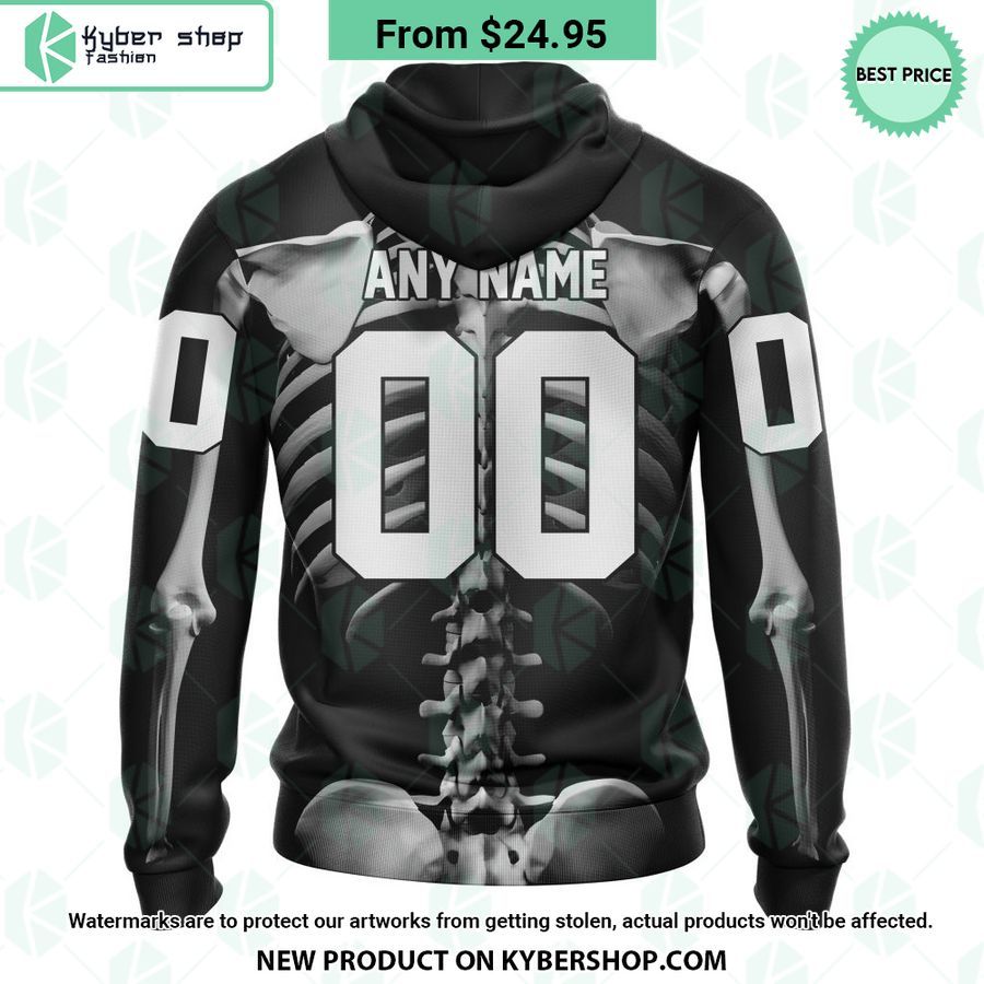 NHL Detroit Red Wings Skeleton Costume Halloween CUSTOM Hoodie