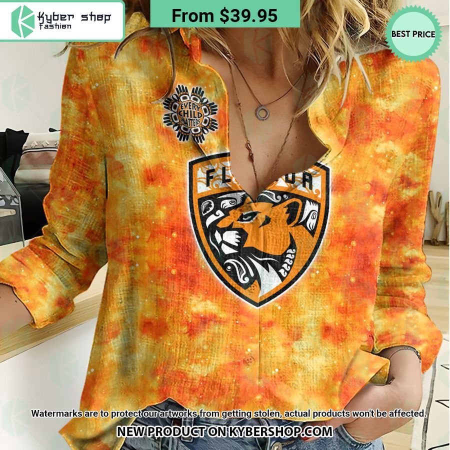 NHL Florida Panthers Orange Every Child Matter Women Casual Shirt