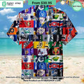 NHL Hockey Team Logo Hawaiian Shirt