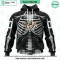 NHL Nashville Predators Skeleton Costume Halloween CUSTOM Hoodie