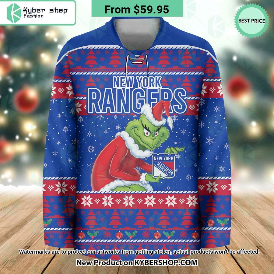 NHL New York Rangers Grinch Hockey Jersey