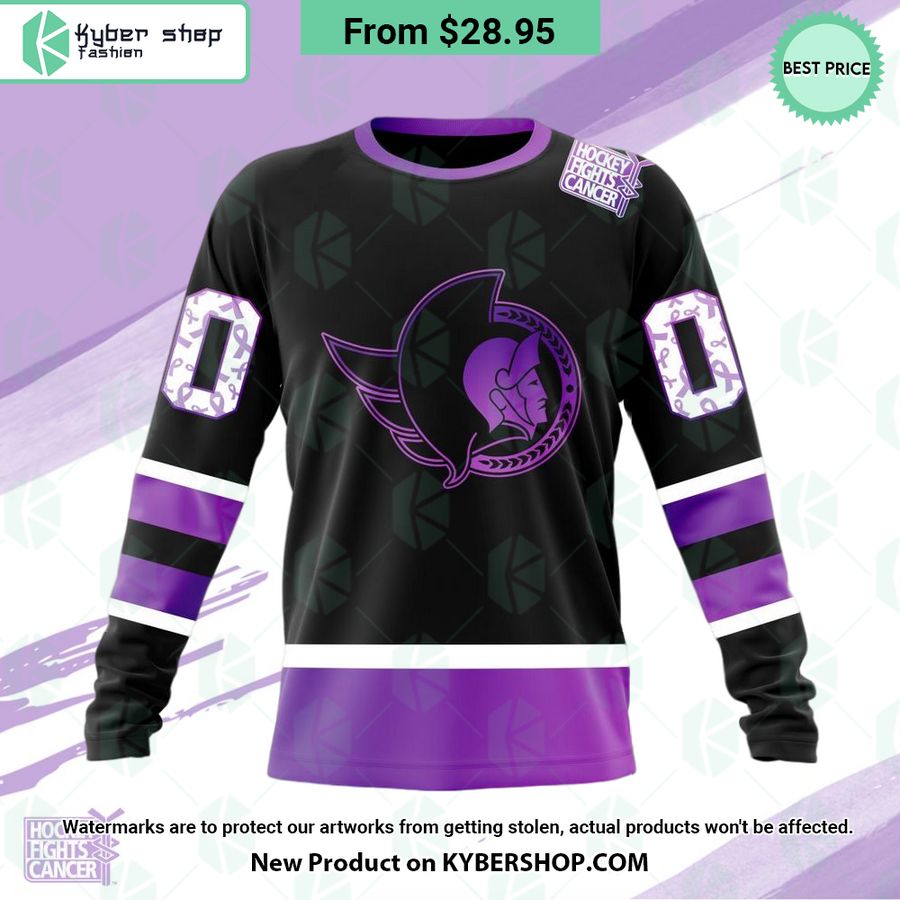 NHL Ottawa Senators Hockey Fights Cancer Hoodie