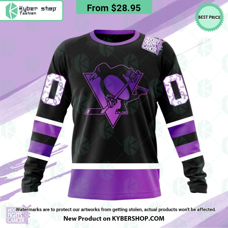 NHL Pittsburgh Penguins Hockey Fights Cancer Hoodie