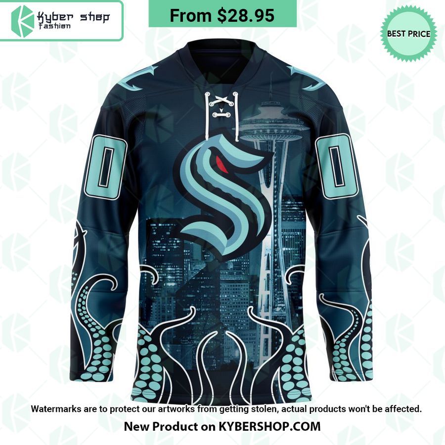 NHL Seattle Kraken Special Design With Space Needle CUSTOM Hockey Jersey
